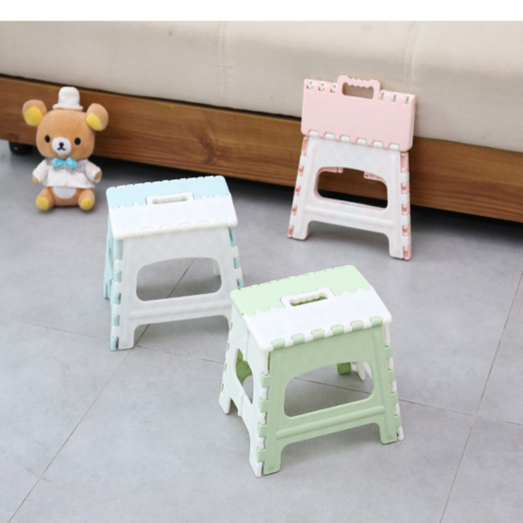 Portable lightweight foldable train small stool, children's stool, thick plastic floor stand stool for adults