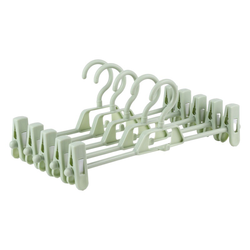 Pantalones de plástico clip plegable pantalones adultos clip pantalones simples clip pantalones de almacenamiento del hogar rack tienda de ropa pantalones rack