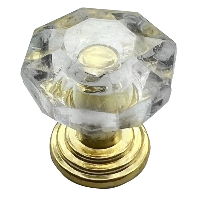 Ручка прозрачной мебели ящика ручки отверстия акриловой пластмассы одиночной кристаллической прозрачная кристаллическая