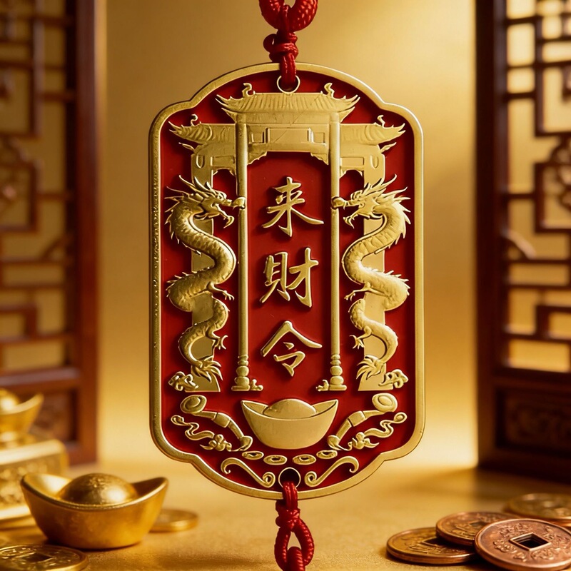 [Recommended by the Master] Wealth-Bringing Double Dragon Amulet for the Year of the Horse (丙午) - Pendant for Home Decoration and Car Hanging