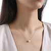 Fashionable necklace from pearl, European style, Korean style, simple and elegant design