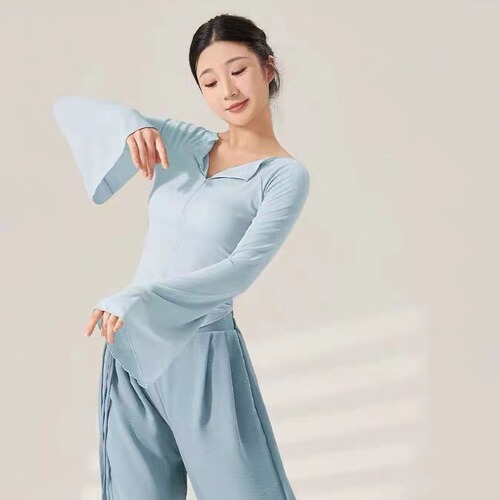 Dance clothing for adults, classical dance, ethnic dance clothing, gauze clothing, gauze performance clothing, Chinese dance practice and art test clothing