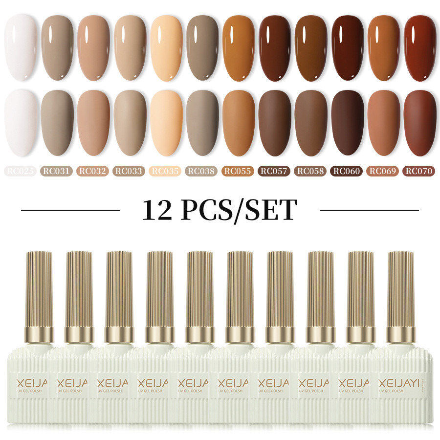 Xianjiayi 102 color nail polish glue new suit phototherapy glue popular online 12 color suit solid and lasting nail salon