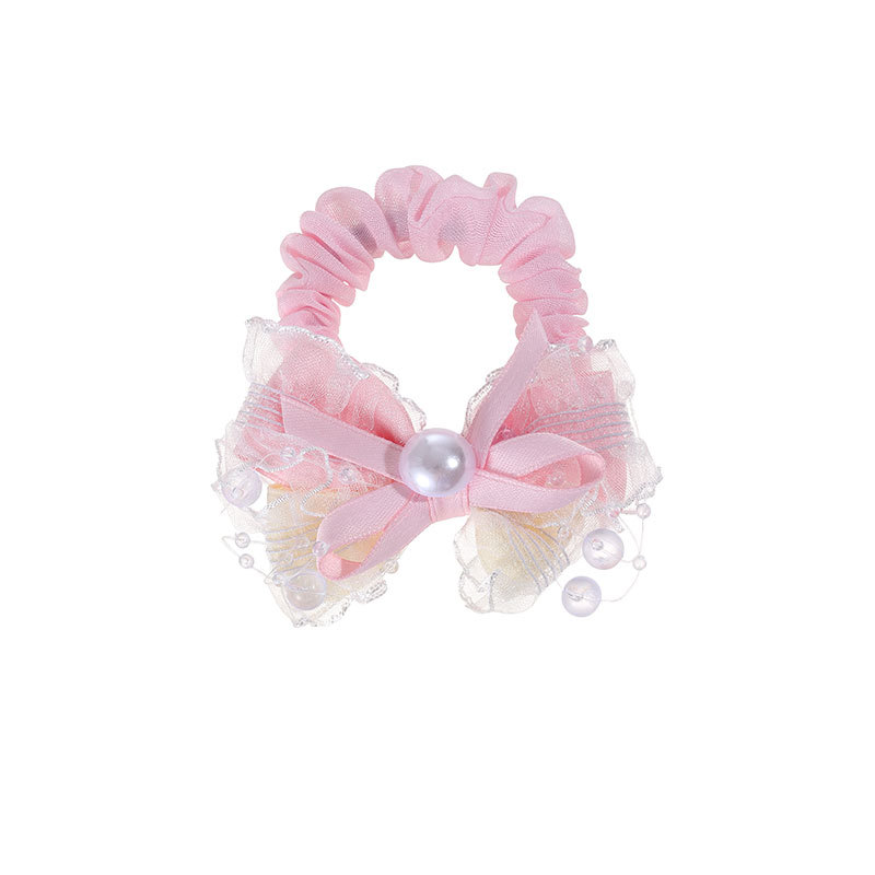 Pajarita de malla para niños, lazo para el cabello, niña linda y no lastima el cabello, cuerda para la cabeza de princesa, cuerda para el cabello duradera de alta elasticidad para niñas