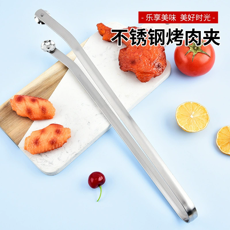 Зажим для барбекю из нержавеющей стали Зажим для барбекю bbq инструмент для барбекю удлиненный анти-горячий хлеб зажим для еды Зажим амазонка через границы