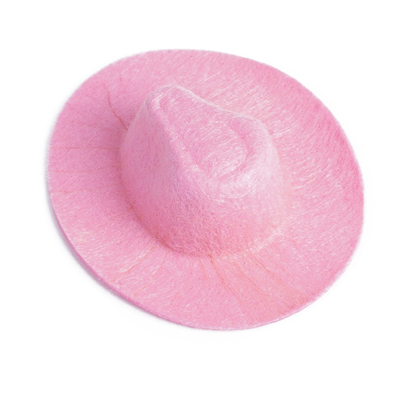 Accesorios de muñecas fluorescentes de color fantasma polvo parpadeante sombrero denim tela de varios sombreros mixtos multicolores