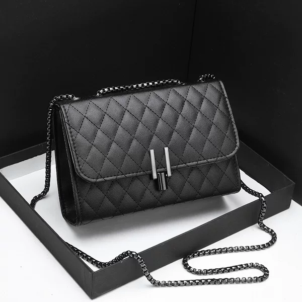 Black Chain Bag for Women 2026 New Fashion Small Square Bag Versatile Crossbody Bag Trendy Ins-Style Shoulder Bag