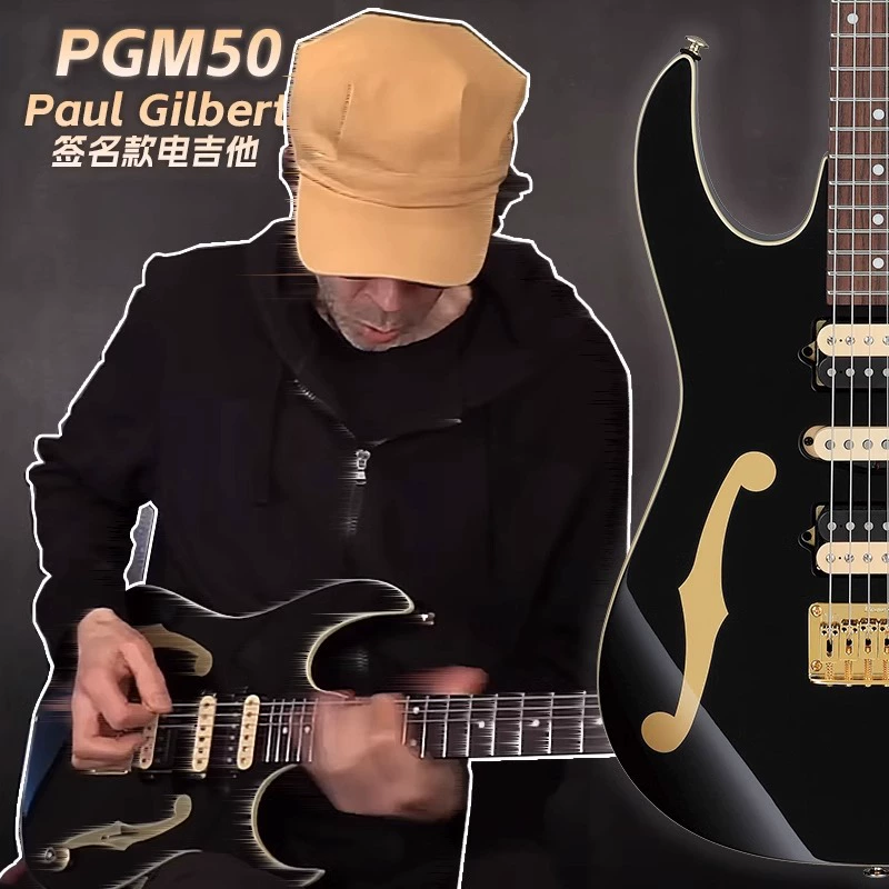Электрогитара Ibanez Albini PGM50-BK подписанная модель Пола Гилберта