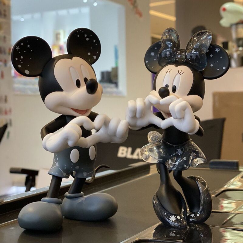 ビーハートミニーミッキーフィギュア結婚式の装飾品ミッキーマウストレンディなおもちゃ人形婚約ケーキの装飾カップルギフト|undefined