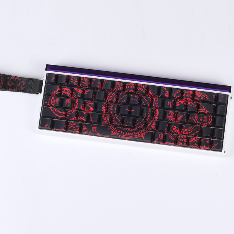 Landscape Bamboo Forest Retro Ink Style Pbt Sublimation Keycap Modification Suitable for 60/68 Peremei Plus Lion Mu Aiyan