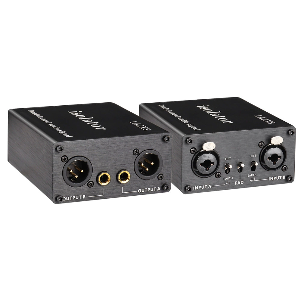 Pengxun Video LA2XS Аудио Изолятор Cannon 6.5 Двухканальный токовый шумоподавитель шума