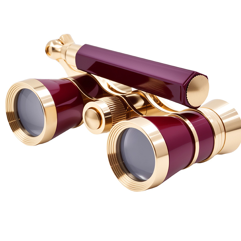 亚马逊畅销款3X25观剧镜带柄带链复古造型演唱会礼品话剧