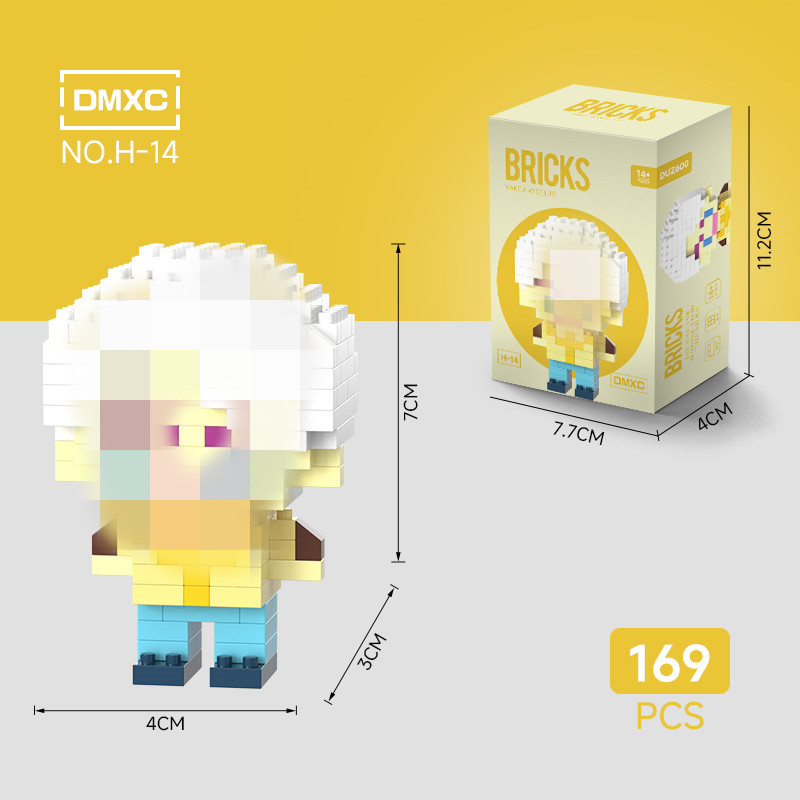 Modelo de Bloques de Construcción en Miniatura de Plástico DIY