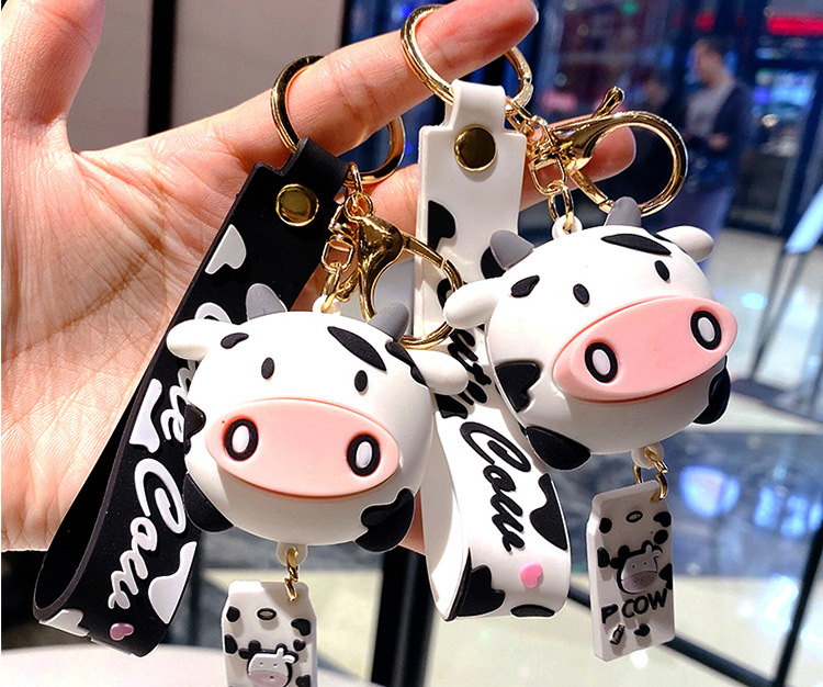 Mignon Vaches Gel De Silice Femmes Pendentif De Sac Porte-clés display picture 1