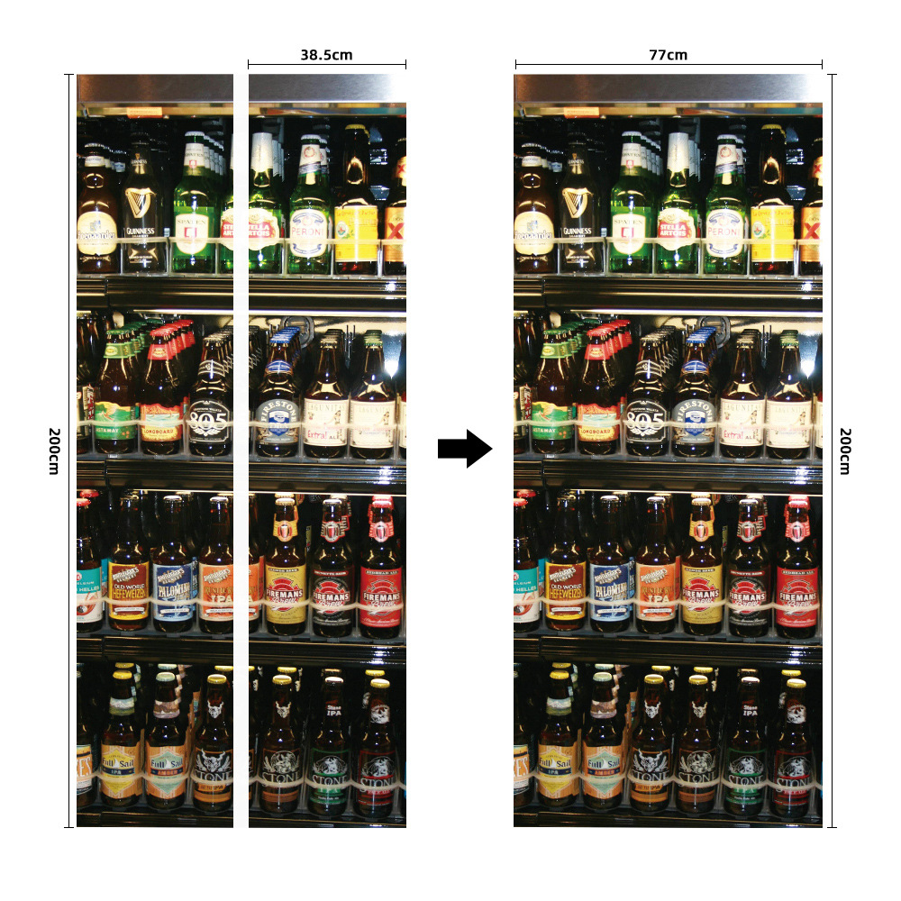 Pegatinas para puertas 3D respetuosas con el medio ambiente, autoadhesivos, fabricantes de origen al por mayor, patrones populares transfronterizos de alta definición, adhesivos para puertas impermeables, a prueba de aceite y antiincrustantes