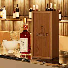 高档实木洋酒包装盒新款抽拉款式木纹红酒礼盒  餐厅吧台展示酒盒