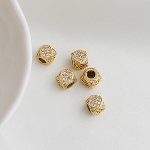 14K��ɫ�ʯ�A�δ�׸��� �U�����ξ��K������� diy�Ʒ���