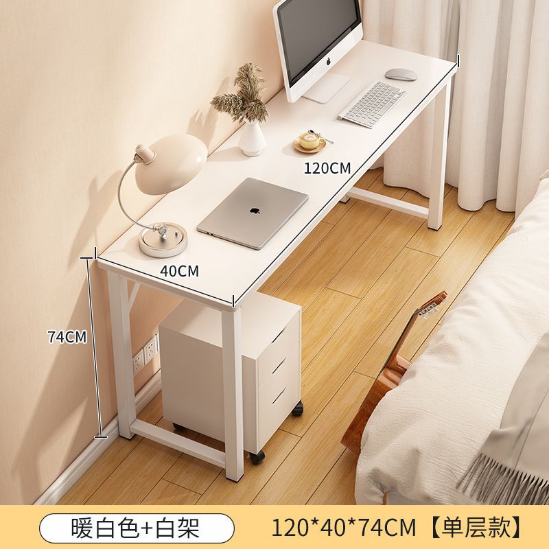 Escritorio de computadora, dormitorio de escritorio, escritorio de oficina en el hogar, escritorio largo, apartamento pequeño, estrecho contra la pared, escritorio de estudiante, estudio