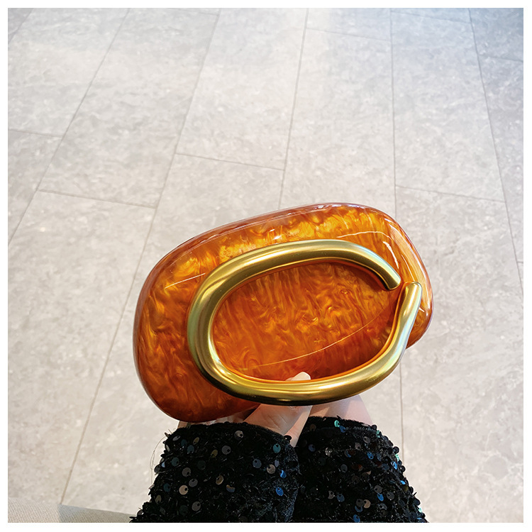 Bolsa de cena transfronteriza, dama de alto nivel, bolsa de mano de lujo ligera, cadena de bolsas acrílicas, bolsas de mano de boda