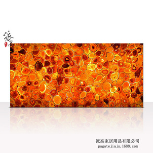 Natural agate stone light-transmitting plate red agate semi-precious stone decorative large plate background wall bar table light-transmitting plate