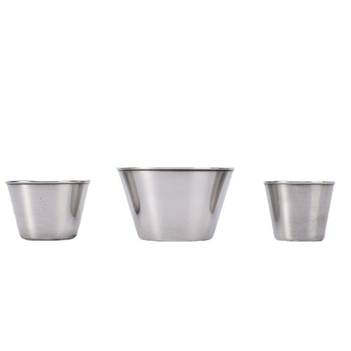 Factory supply beer glass water cup curling stainless steel spirit cup sauce cup butter cup condiment cup pint cup