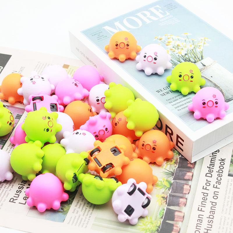 Octopus Pull-Back Car Student Prizes Marine Animal Capsule Toy Inertia Children's Toy Car Street Stall Wholesale Educational Mini