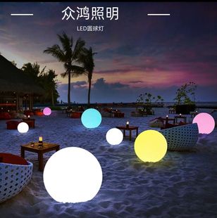 Led Luminous Ball Lamp Outdoor Courtyard Garden Lamp Lawn Pe Decorative Shell Spherical Lamp Waterproof Rotational Molding Ball Drop