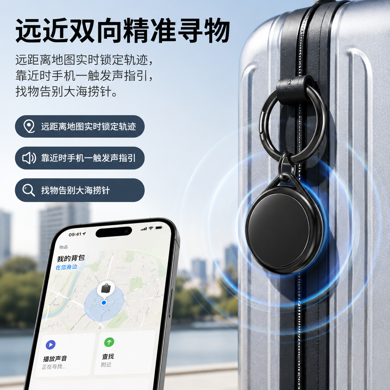 防丢器定位器tag追踪器钥匙钱包迷你定位器超级小防丢器猫咪定位