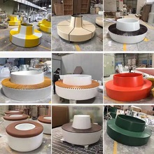 玻璃钢树池坐凳商场围树休息座椅广场公园学校户外圆形休息椅厂家