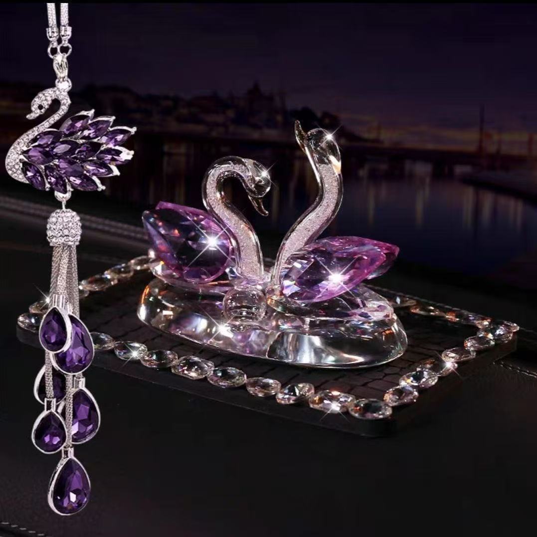 Car Dashboard Decoration Perfume, Creative and Unique, Popular on Tiktok, Goddess Style Crystal Swan