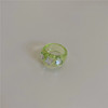 Tide, cute fresh acrylic resin, fashionable universal ring, Japanese and Korean, on index finger