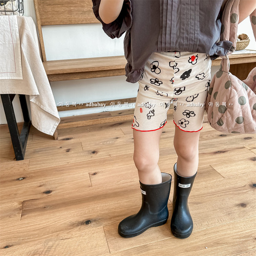  Korean children's clothing summer new style girls Korean style summer clothing high waist leggings shorts children's pants 123291