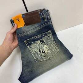 6927 驴牌L高品质欧货潮牌牛仔裤棉老钱风轻奢高街爆品小直筒长裤