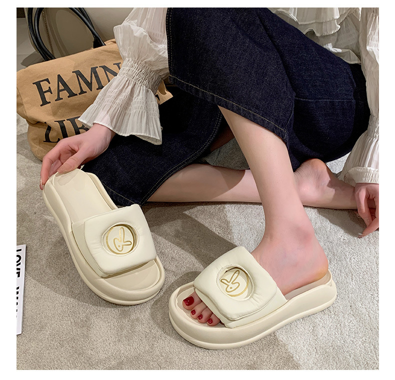 Trendy fashion single strap women's shoes 2023 summer new style women's poop feel comfortable breathable thick bottom outer sandals_voghion.com