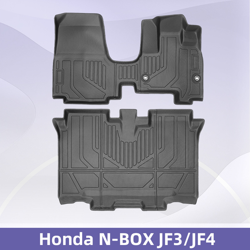 Para 2024 Honda N-BOXJF3 / JF4 3D TPE cojín de pie Baja trasera