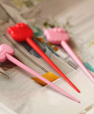 Cute fruit fork fruit pick creative set cartoon flower pick ins girl heart baby fruit insert creative home use