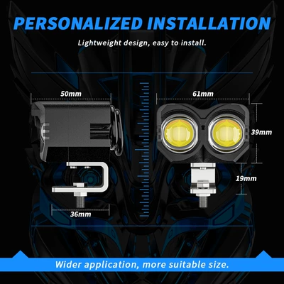 Dxz【Tax Not Included】Motorcycle Led Spotlight with Motorcycle headlights, headlights