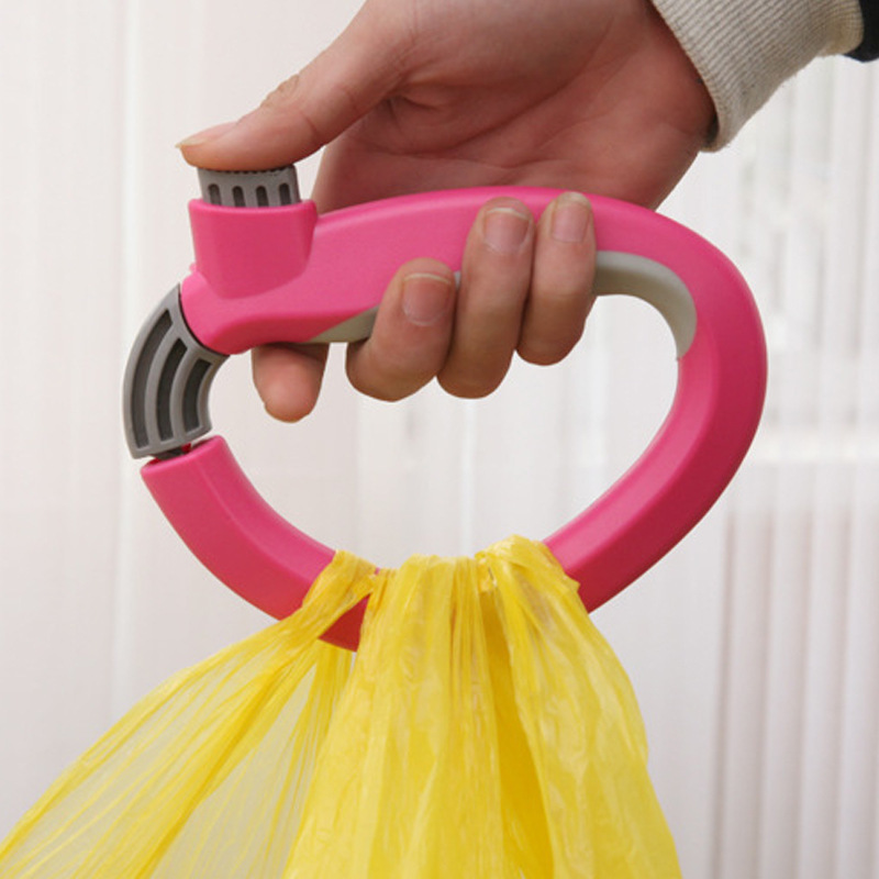 Ergonomic design, creative large load opening and closing vegetable carrier, D-shaped object carrier, hand carrier, bag carrier