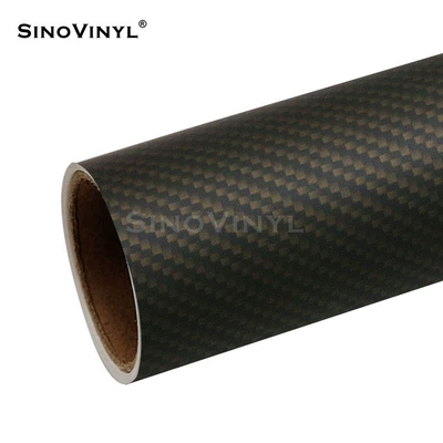 Pet3D Carbon Fiber Black 5D6D: Automotive Film - 152-17m-simulated-carbon-fiber-matte-gold-black-pet