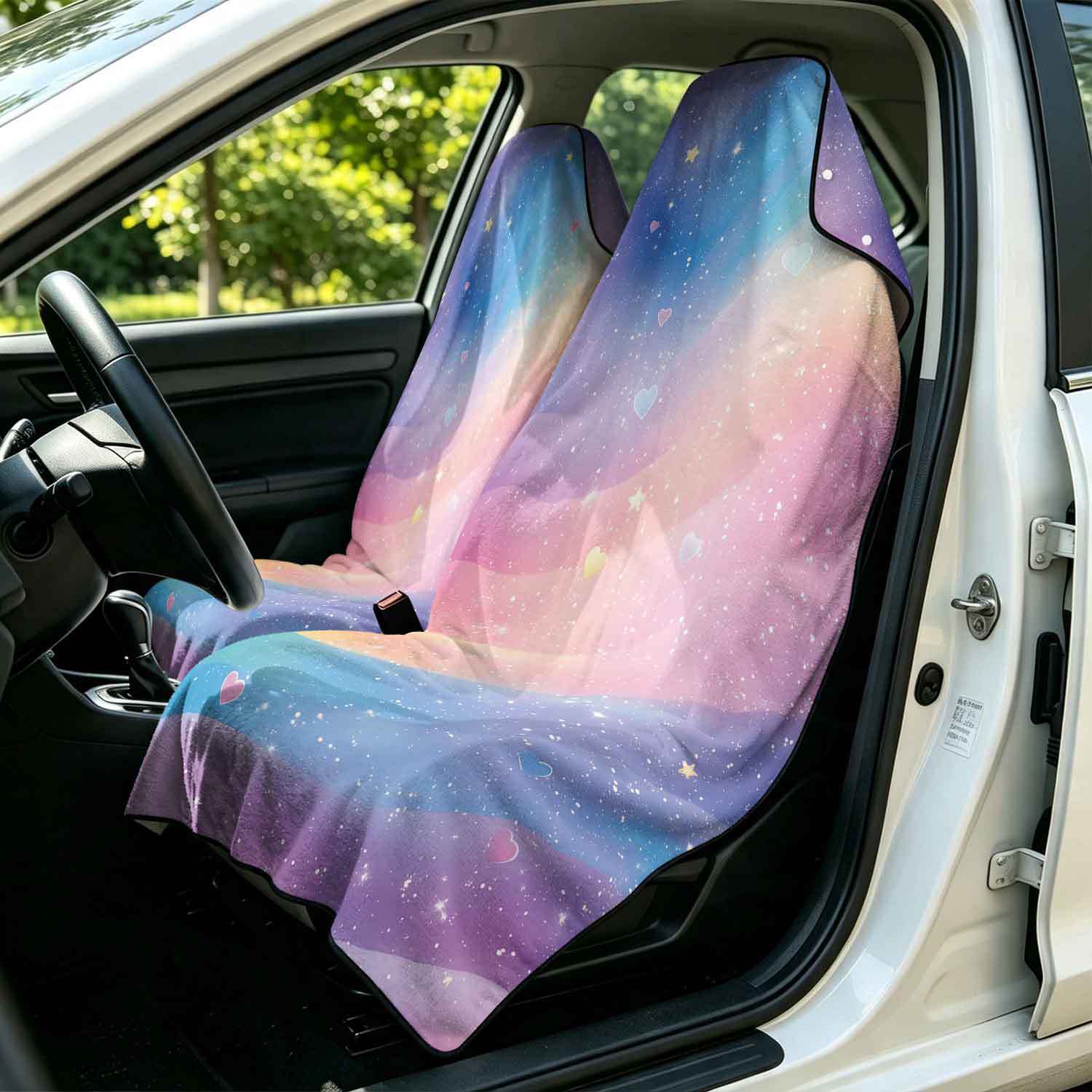 2-piece dual-use car seat cover, ultra-fine fiber, can be used as a beach towel, printed car protective seat cover 6