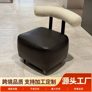 定制万向轮凳子家用带轮矮凳厂家批发滑轮凳换鞋凳客厅跨境靠背凳