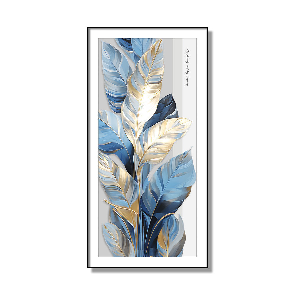 Pintado decorativo de entrada Pasillo minimalista moderno Pasillo vertical Sala de estar frente a la puerta Pintado grande al final del pasillo Pintura colgante de cuero