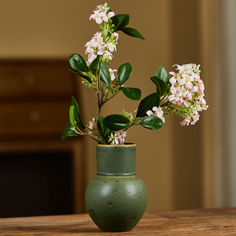Handmade Coarse Pottery Zen Ceramic Small Vase, Retro Dried Flower Arrangement, Hydroponic Old Flower Arrangement, Home Desktop Decoration Handmade Coarse Pottery Zen Ceramic Small Vase, Retro Dried Flower Arrangement, Hydroponic Old Flower Arrangement, Home Desktop Decoration