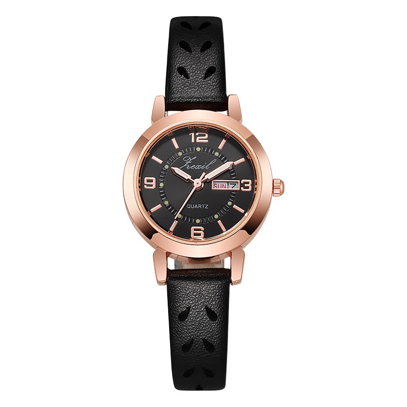 Celebridad en línea Reloj de mujer en vivo transfronterizo popular estilo coreano simple impermeable luminoso doble calendario reloj no mecánico en stock