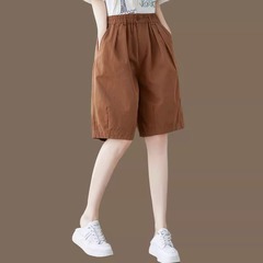 運動半ズボンの女性の夏の大きいサイズはゆったりしています。