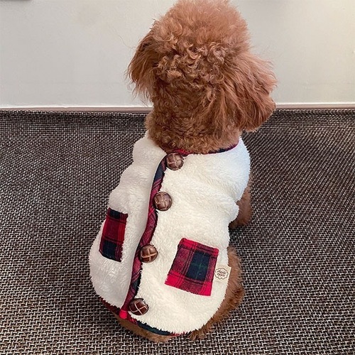 Golden Retriever Medium and Large Dog Christmas Holiday Autumn and Winter Two-legged Vest Dog Cat Pet Cat Clothes Dog Supplies Clothing