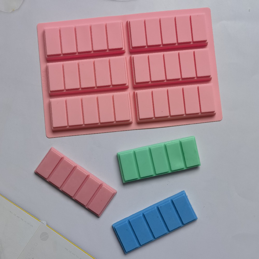 6 rectangular chocolate 323 molde de silicona pastel molde de pastel gelatina torta molde de pan herramientas de horneado