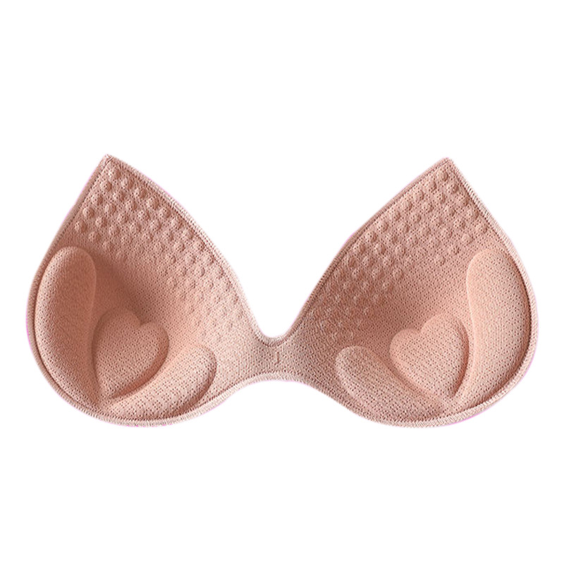 Almohadilla de pecho de látex biónico delgada cerradura deportes traje de baño almohadilla envuelta en el pecho molde empuje hacia arriba Junta insertar almohadilla de ropa interior de una pieza