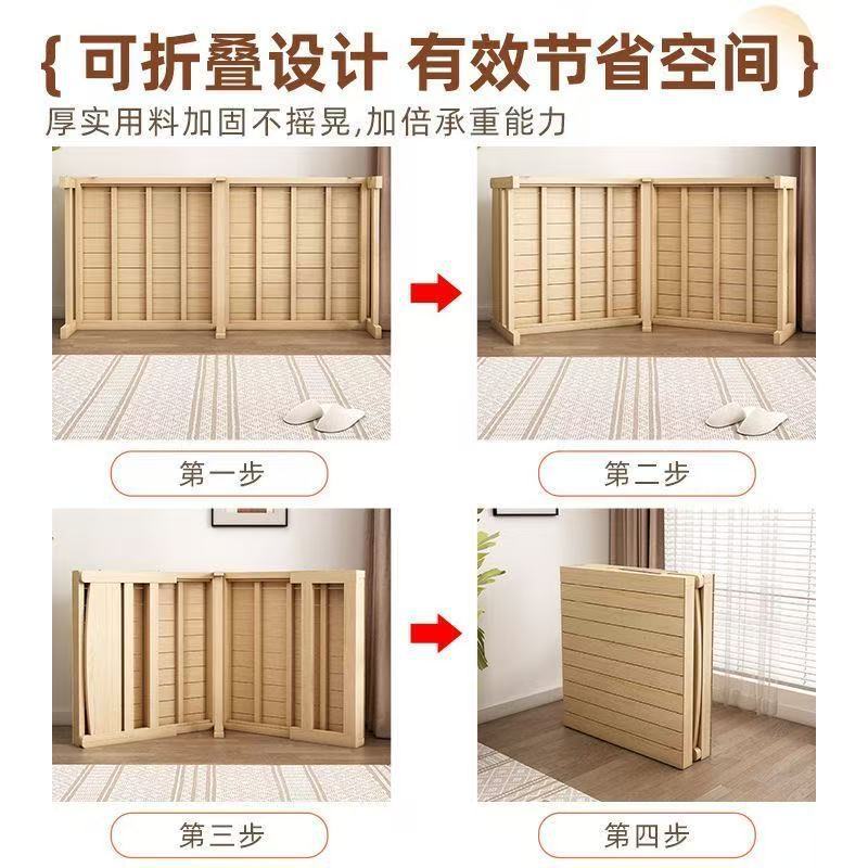 实木床可折叠家用双人单人床办公室加固实木床出租房经济型折叠床|undefined