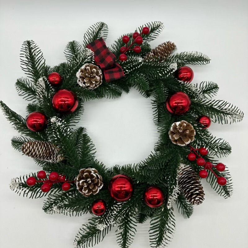 クリスマスリース、籐の小物、クリスマスオーナメント、飾り玉、クリスマスデコレーション、手作り|undefined